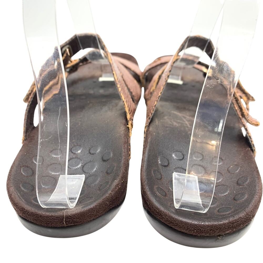 Vionic Aubrey Slip On Snake Print Slides Brown Sa… - image 2